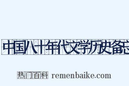 中国八十年代文学历史备忘是什么意思的图片
